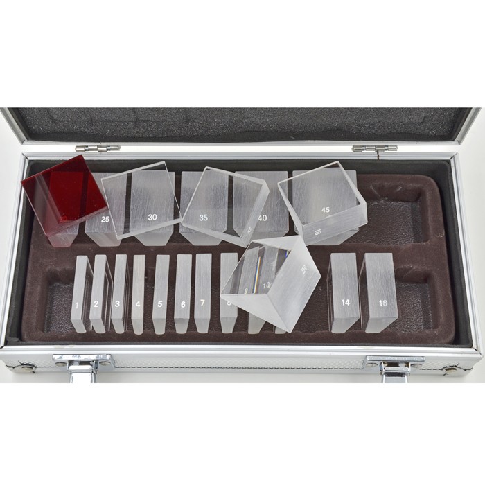 LS-22 Prism lens block set, 0.5 ~ 50 △ 22pcs, measuring strabismus - image2