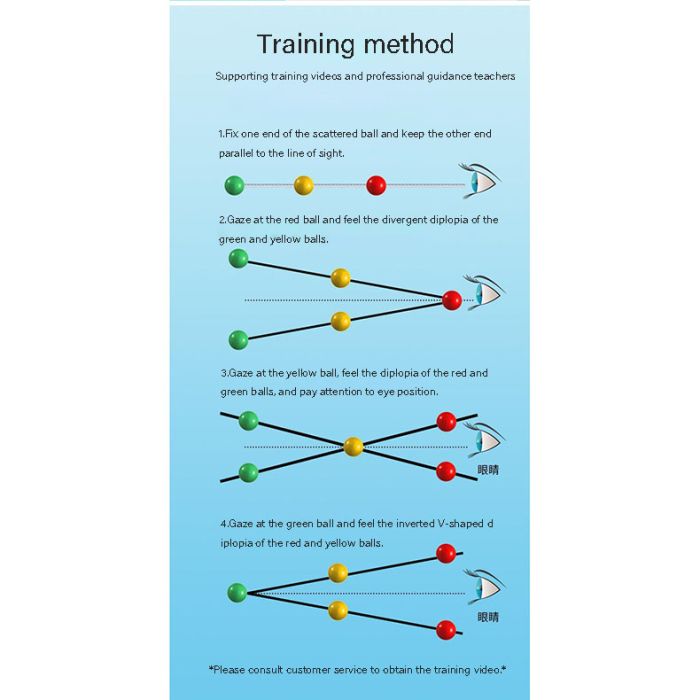 PJ041001 Gathering and dispersing balls, children visual fusion function, stereoscopic vision, myopia, amblyopia training, tricolor balls, red, yellow, green balls - image4